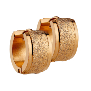 Folding earring rose gold and speckled in the middle