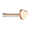 Clou de nez droit or rose avec coeur