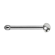 Nose stud straight silver with dome