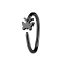 Micro piercing ring with butterfly black