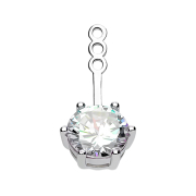 Boucle doreille Ear Jacket argent avec cristal...