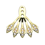 Boucle doreille Ear Jacket plaqué or avec cinq...