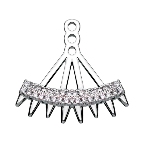 Orecchino Orecchino in argento con cristalli e coni