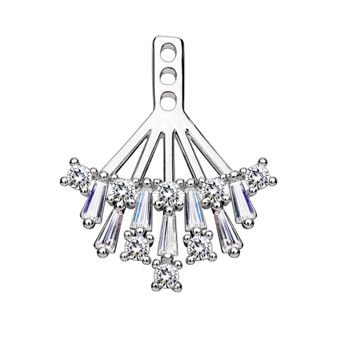 Ohrring Ear Jacket silber Kronleuchter