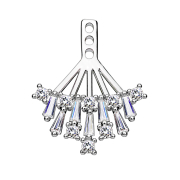 Ohrring Ear Jacket silber Kronleuchter