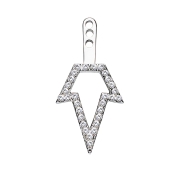 Ohrring Ear Jacket silber mit Kristallspeer