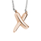Kette silber Anhänger X rosegold