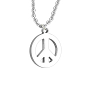 Kette silber Anhänger Peace silber