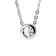 Chaîne argent pendentif cristal argent