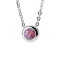 Collana in argento con ciondolo opale rosa