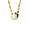 Gold-plated chain pendant opal white