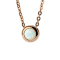 Necklace rose gold pendant opal white