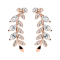 Ohrring Ear Climber rosegold mit Kristallblatt