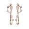 Earring Ear Climber rose gold with seven crystals