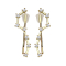 Earring Ear Climber gold-plated with seven crystals