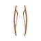 Earring Ear Climber rose gold with curved bar