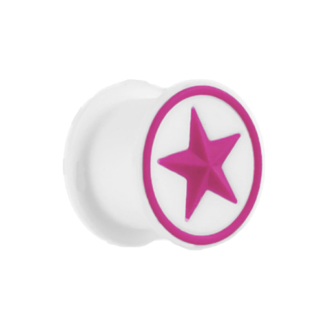 Spina bianca con stella viola