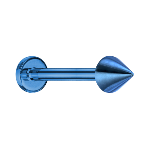 Micro labret dark blue with cone