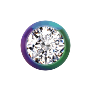 Micro boule colorée avec cristal argenté