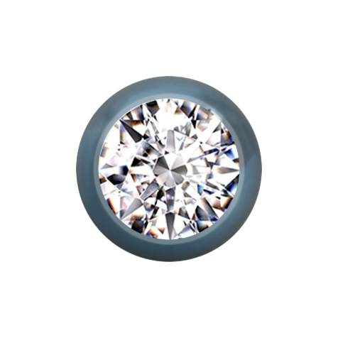 Micro boule bleu clair avec cristal argenté