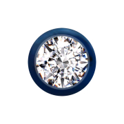 Boule bleu foncé avec cristal argenté