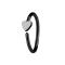 Anello micro piercing con cuore nero