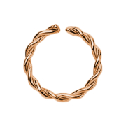 Micro piercing anneau tressé or rose