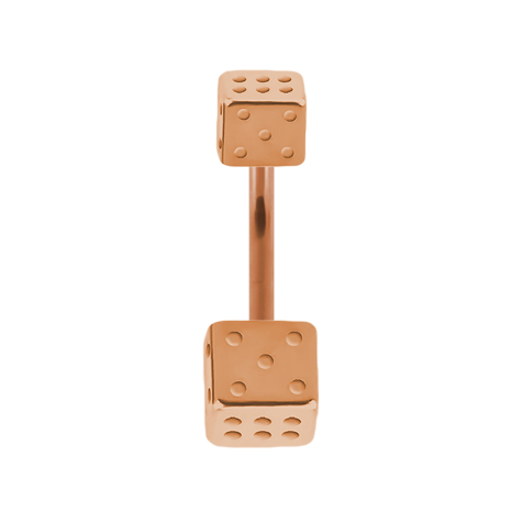 Banana oro rosa con due cubi