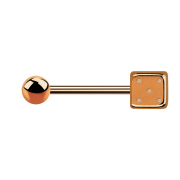 Micro Barbell or rose avec boule et cube
