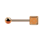 Micro Barbell or rose avec boule et cube
