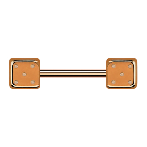 Micro Barbell or rose avec cube