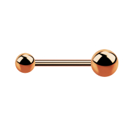 Micro barbell rose gold with two balls