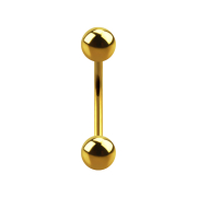 Micro banana gold-plated with two balls