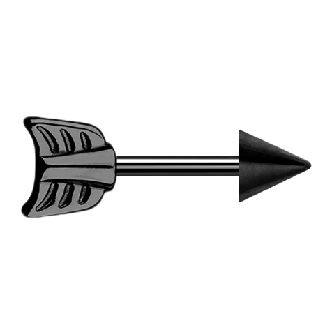 Barbell nero con cono e freccia