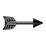 Barbell nero con cono e freccia