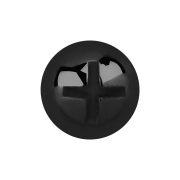 Ancoraggio dermico a croce con testa scanalata nero