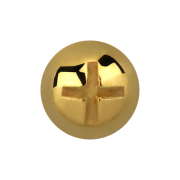 Dermal Anchor cross slot head gold-plated