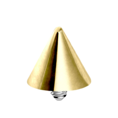 Gold-plated dermal anchor cone