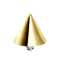 Gold-plated dermal anchor cone