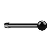 Nose stud straight black with ball