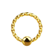 Micro Ball Closure anneau tressé doré