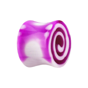 Flared Plug mit Wirbel pink