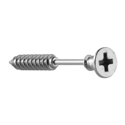 Barbell vis cruciforme argent