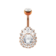 Banana rose gold princess with large crystal