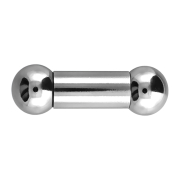 Barbell argent avec deux boules