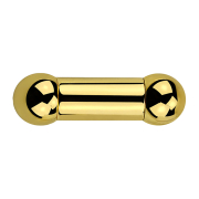 Gold-plated barbell internal thread with two balls