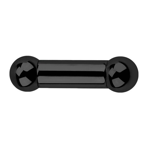 Barbell internal thread black with two balls