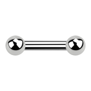 Barbell silber mit zwei Kugeln