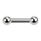 Barbell silver with two balls