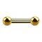 Barbell Innengewinde vergoldet mit zwei Kugeln